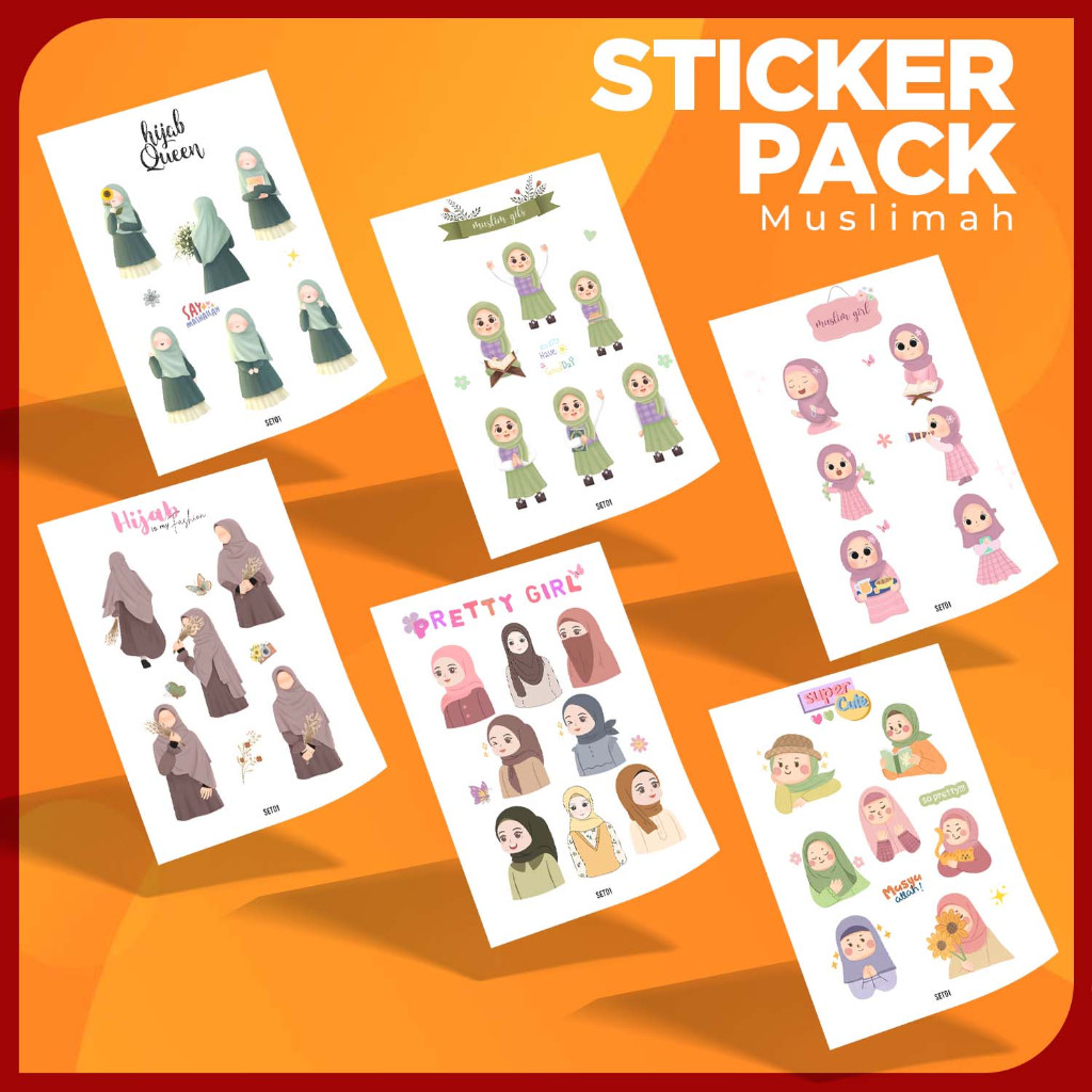 

Sticker / Stiker Pack Edisi Muslimah 2 Untuk Handphone, Laptop, Tablet, Ipad, Helm, Sepeda, dll