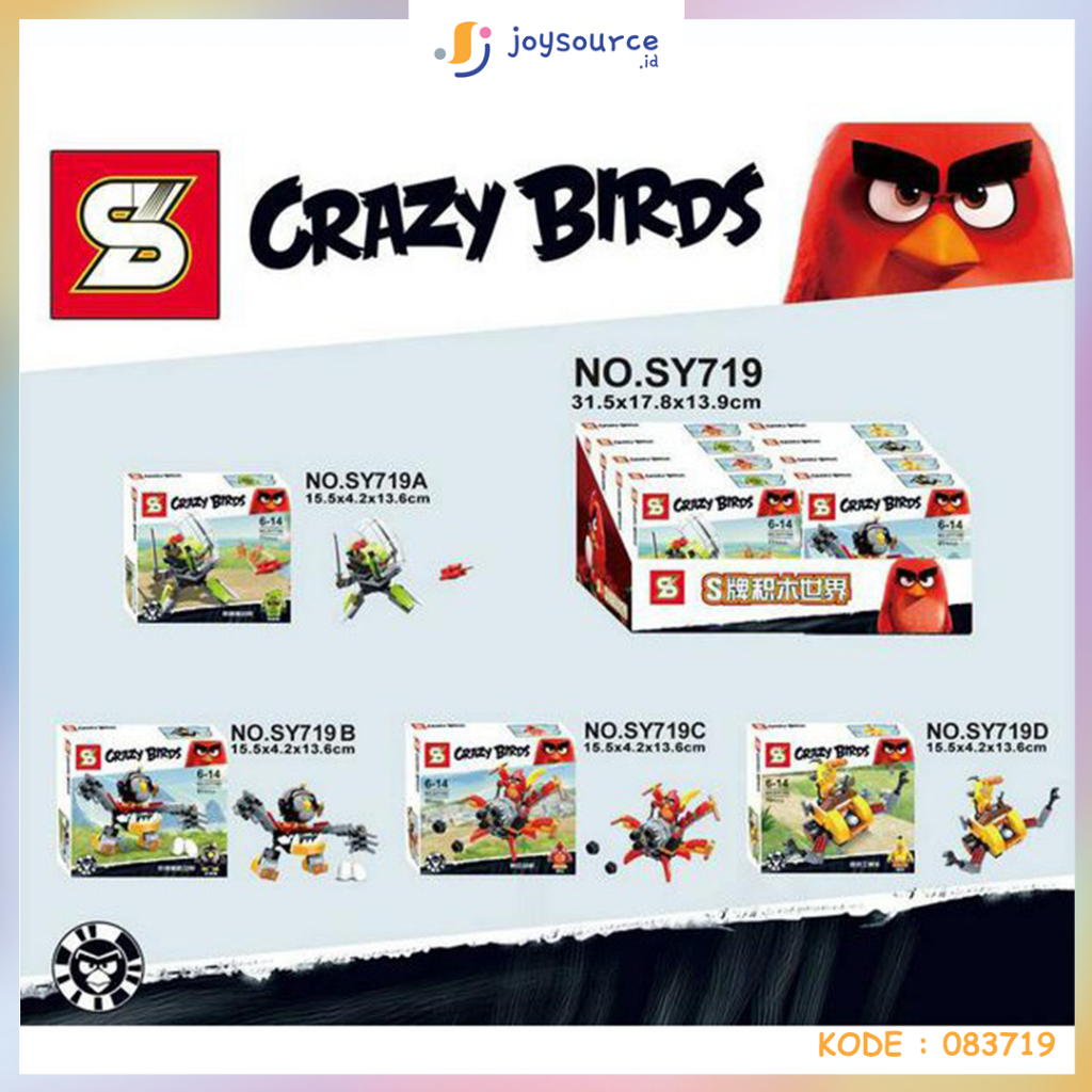 lego crazy birds/mainan anak/mainan lego I Brick Crazy Birds - Mainan Balok Angry Birds