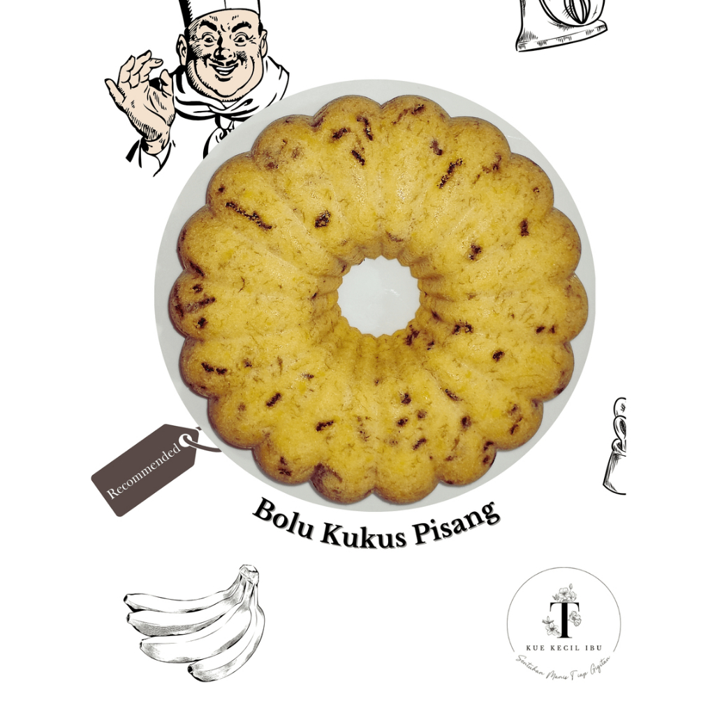 

Bolu Kukus Pisang Diameter 20 cm