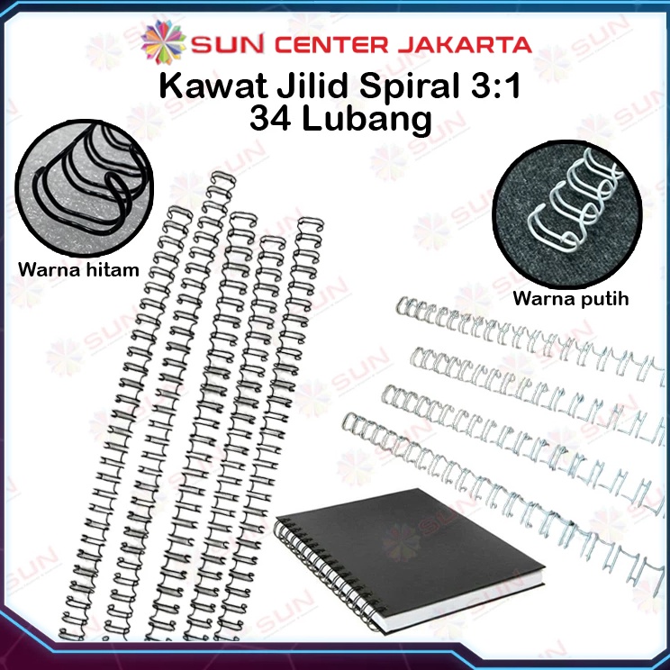 

Jual Spiral Kawat Ring Kawat Jilid Spiral 31 38 Lubang Warna Hitam Putih