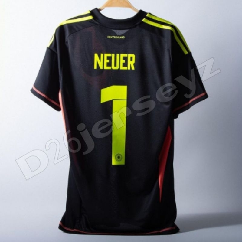 Jersey Jerman KIPER GK 2024 / 2025 + Cetak Nama Nameset NEUER 1 / Custom Font OFFICIAL