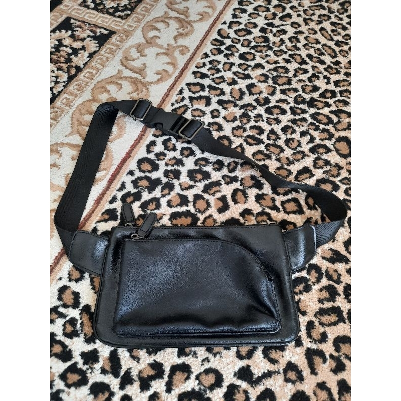 Preloved Waistbag Pria Kulit