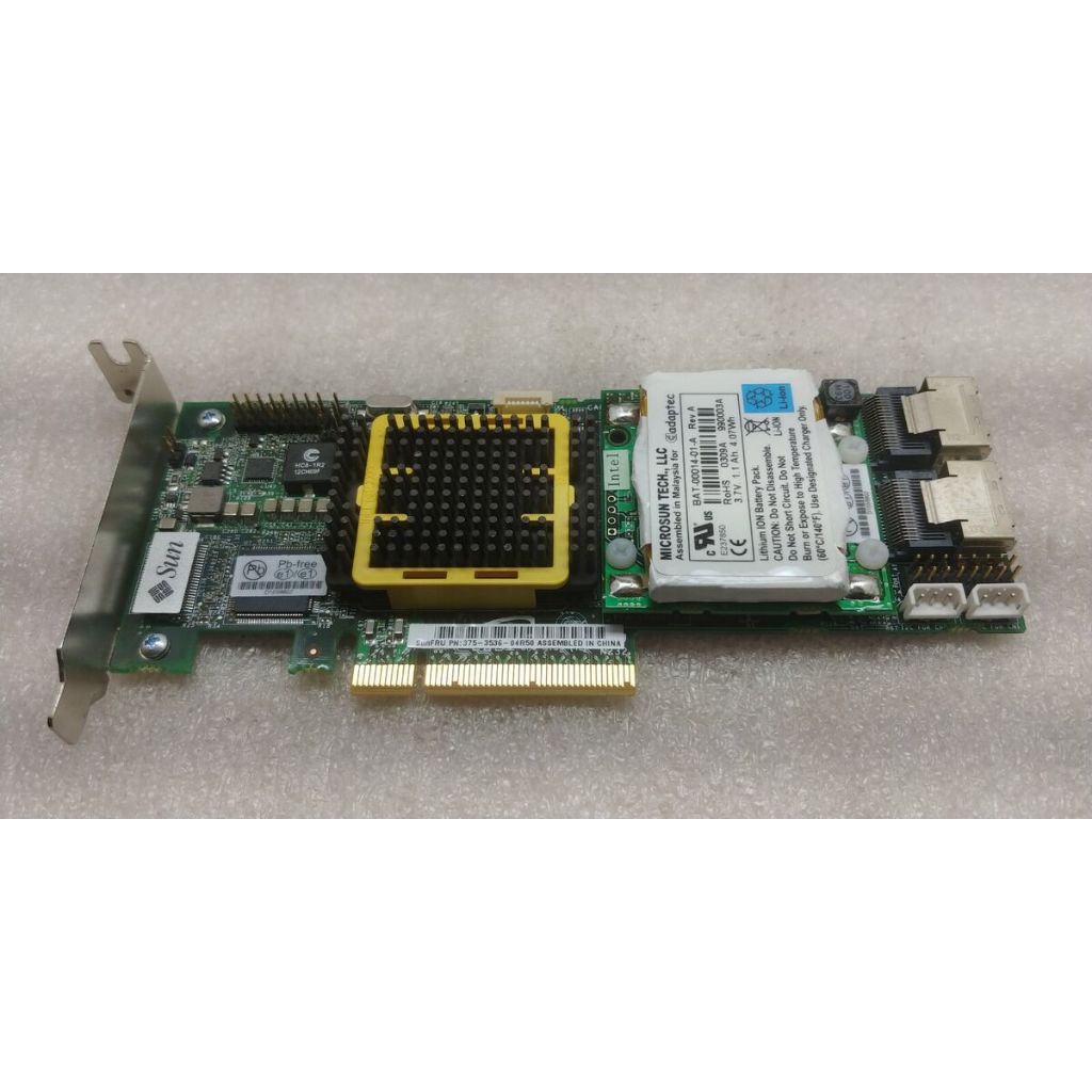 Sun 375-3536-04 R50 StorageTek 8-Port SAS PCI-E Server Raid Controller Card F SH