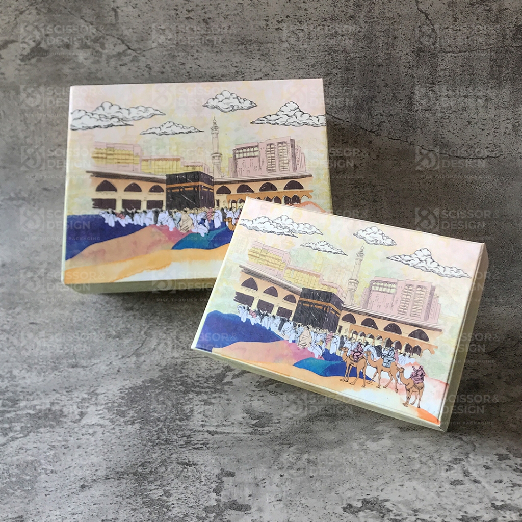 

Scissors & design Hard box Oleh - oleh haji dan umrah jinjing 22 x 17 x 8 cm (READY)