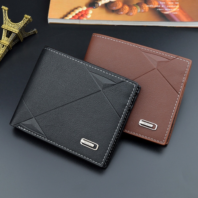 Dompet Lipat Pria Kulit Original Premium Slot Kartu Uang Tipis Cowok