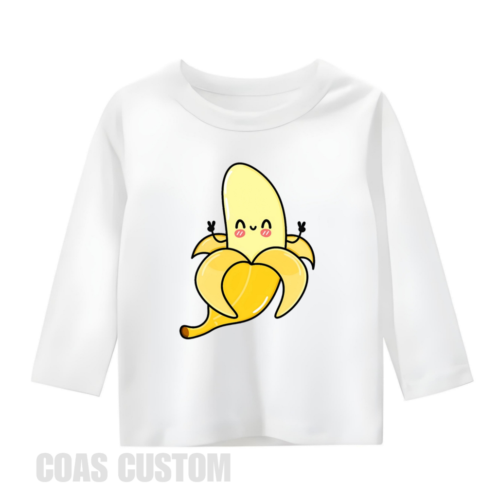 Kaos anak buah pisang banana lengan panjang