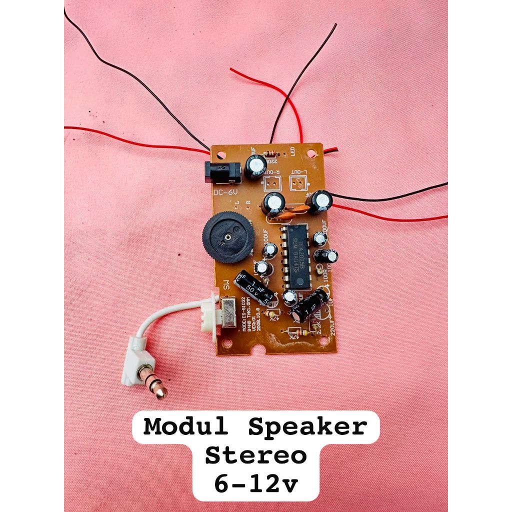 MODUL MODULE SPEAKER AKTIF AUX STEREO 6-12V COPOTAN MURAH