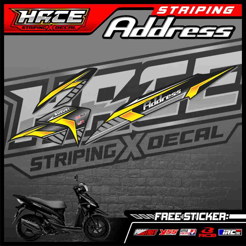 564 STRIPING STICKER SUZUKI ADDRESS - STRIPING STICKER SUZUKI ADDRESS SIMPLE GRAFIK
