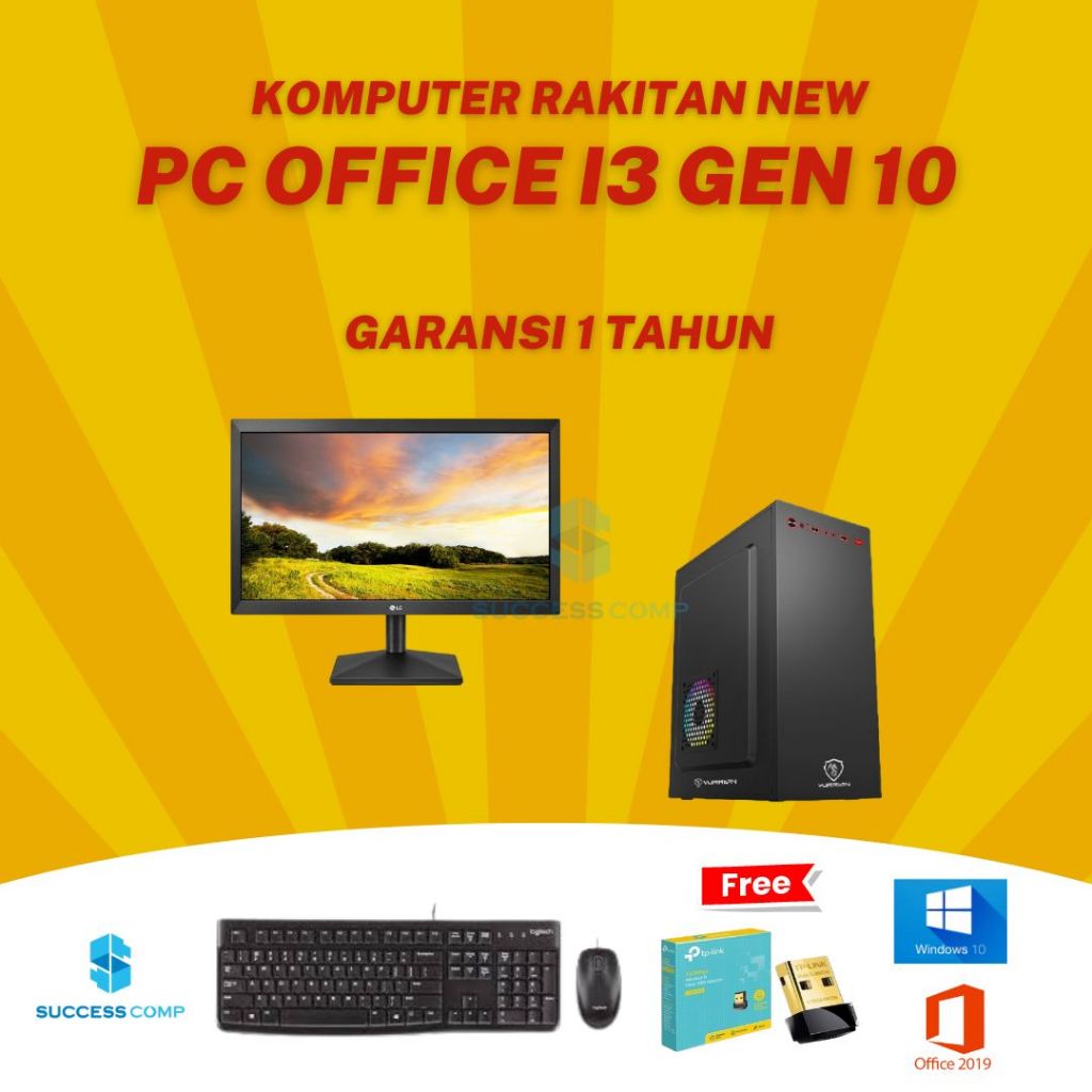 Komputer / PC Rakitan Intel Core i3 10105/10100 Gen 10