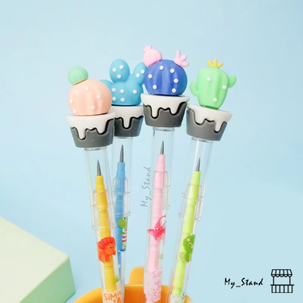 

Pensil Susun /Peluru Cactus No 604 Kaktus Bensia Refill Isi benzia Pencil refil pensil reffil tumpuk