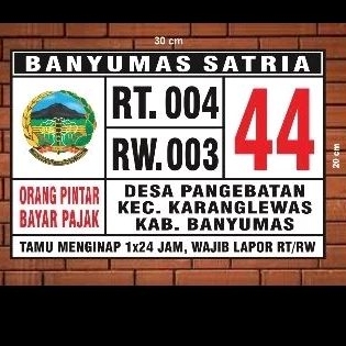 PAPAN NOMOR RUMAH CUSTOM UKURAN BAHAN PLAT SENG GALVANIS