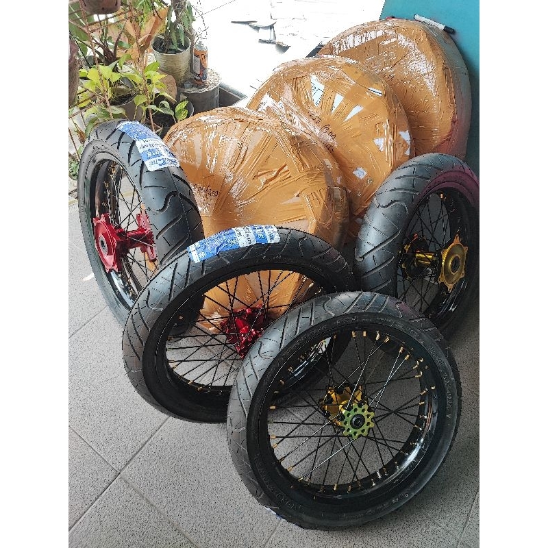 paling murah supermoto honda crf 150 crf150l full spek tingal pasang ban irc