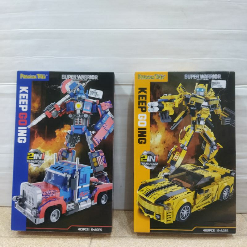 PR-17926 Lego Super Warrior 2in 1 Transformers, Mainan Lego Anak Bisa Jadi Robot Dan Mobil