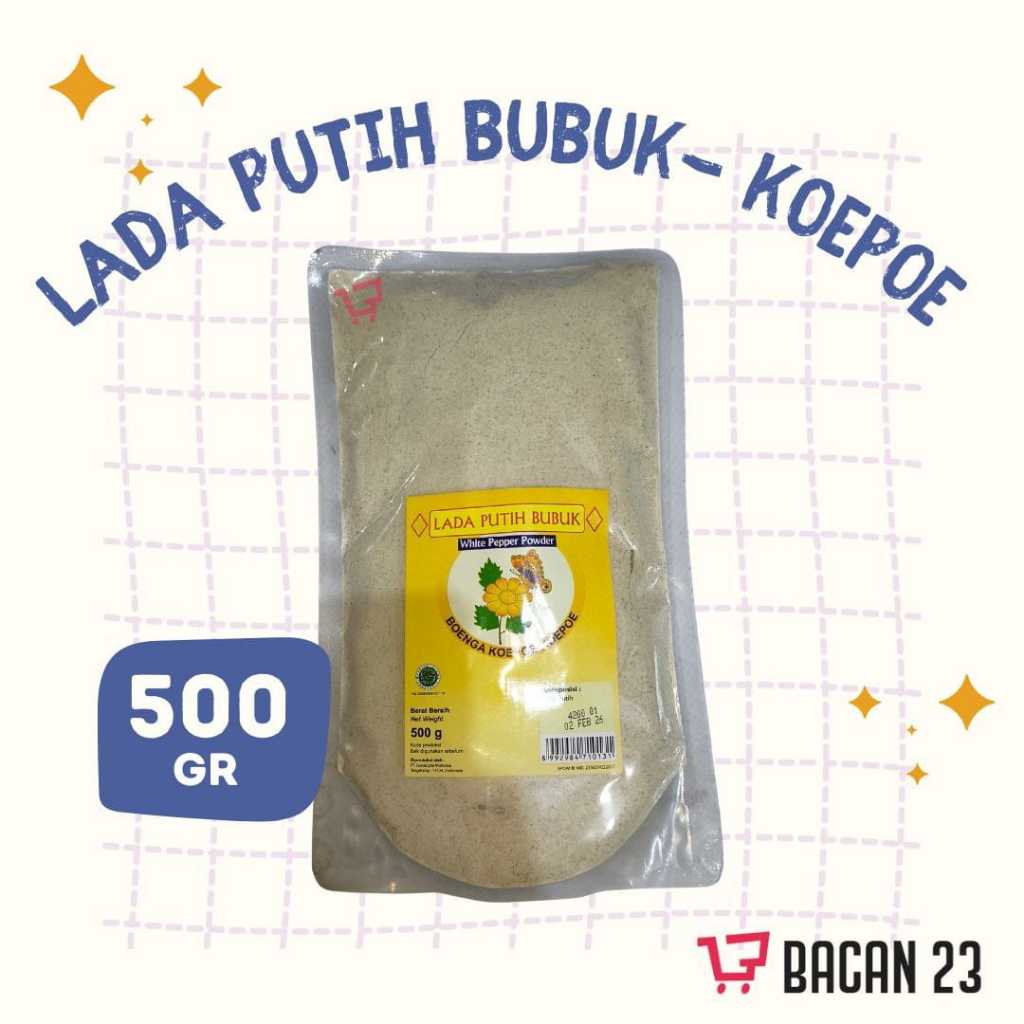 

Lada Putih Bubuk Cap Boenga Koepoe Koepoe (500 gr) Bumbu Instan Dapur