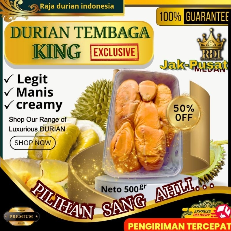 

RDI.cab jak-pusat Durian Kupas KING TEMBAGA /DURIAN KUPAS PREMIUM/Durian Unggul no.1 RDI