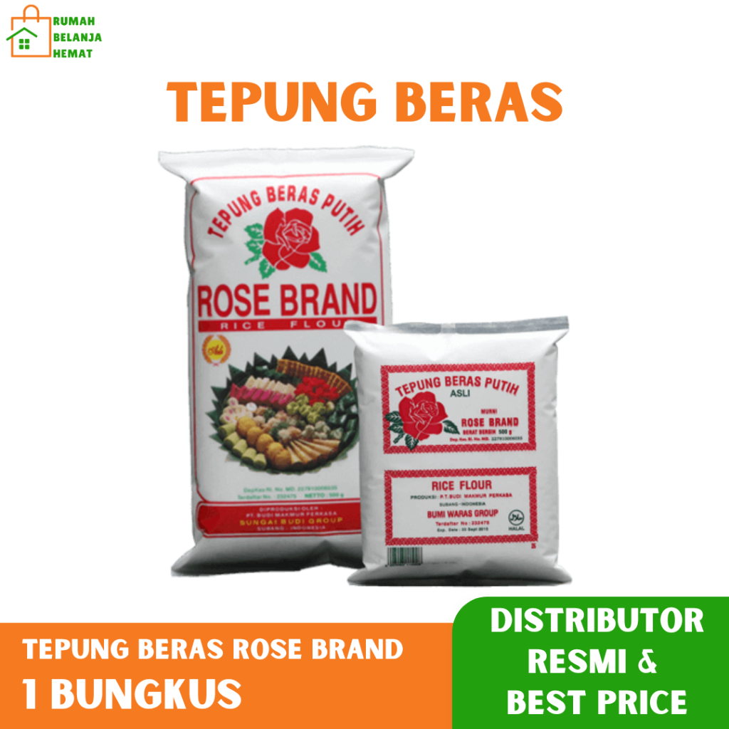 

Tepung Beras Rose Brand Rice Flour Kemasan Bungkus 500gr