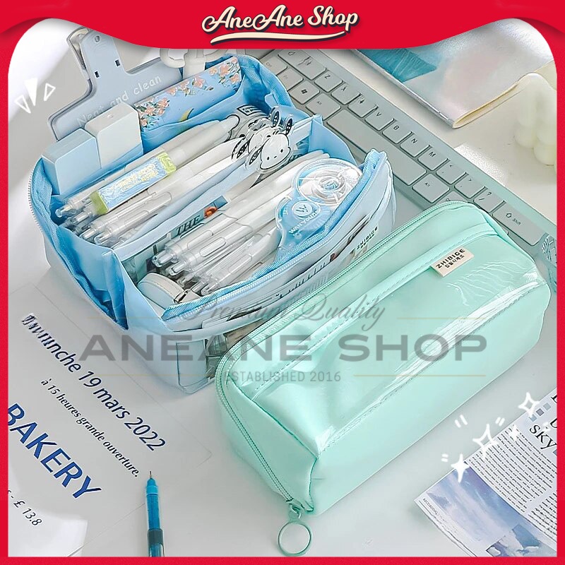 

Tempat Pensil Kanvas Berlapis Kapasitas Besar ZHIBIGE Organizer Alat Tulis Serbaguna Warna Pastel