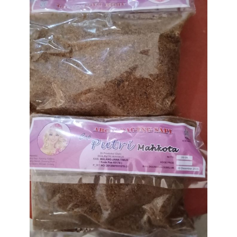 

Abon Sapi Putri Mahkota 250gr