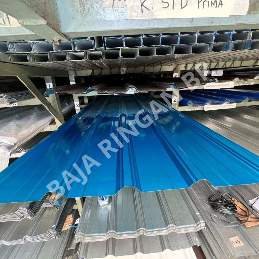 ATAP GALVALUME SPANDECK WARNA BIRU RESIN