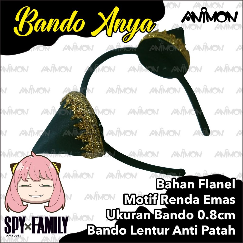 Bando Lucu Unik Kawai Cosplay Anime Spy X Family Anya Forger