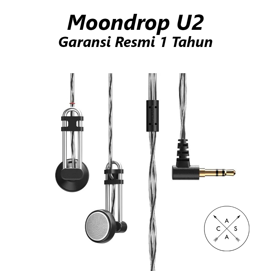 Moondrop U2 14.8mm Dynamic Driver HiFi Earbuds Earphone with 3.5mm Plug