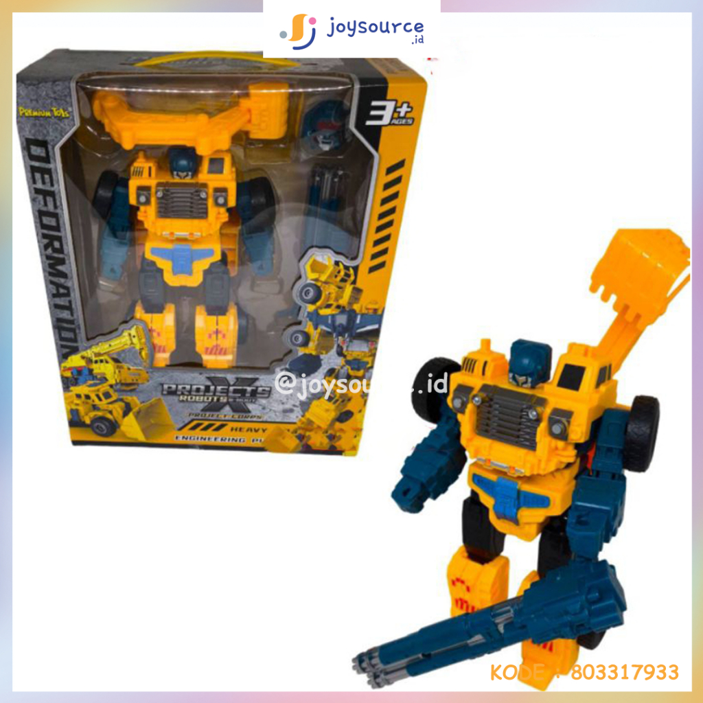 Mainan Robot Deformation Construction Projects Robot X