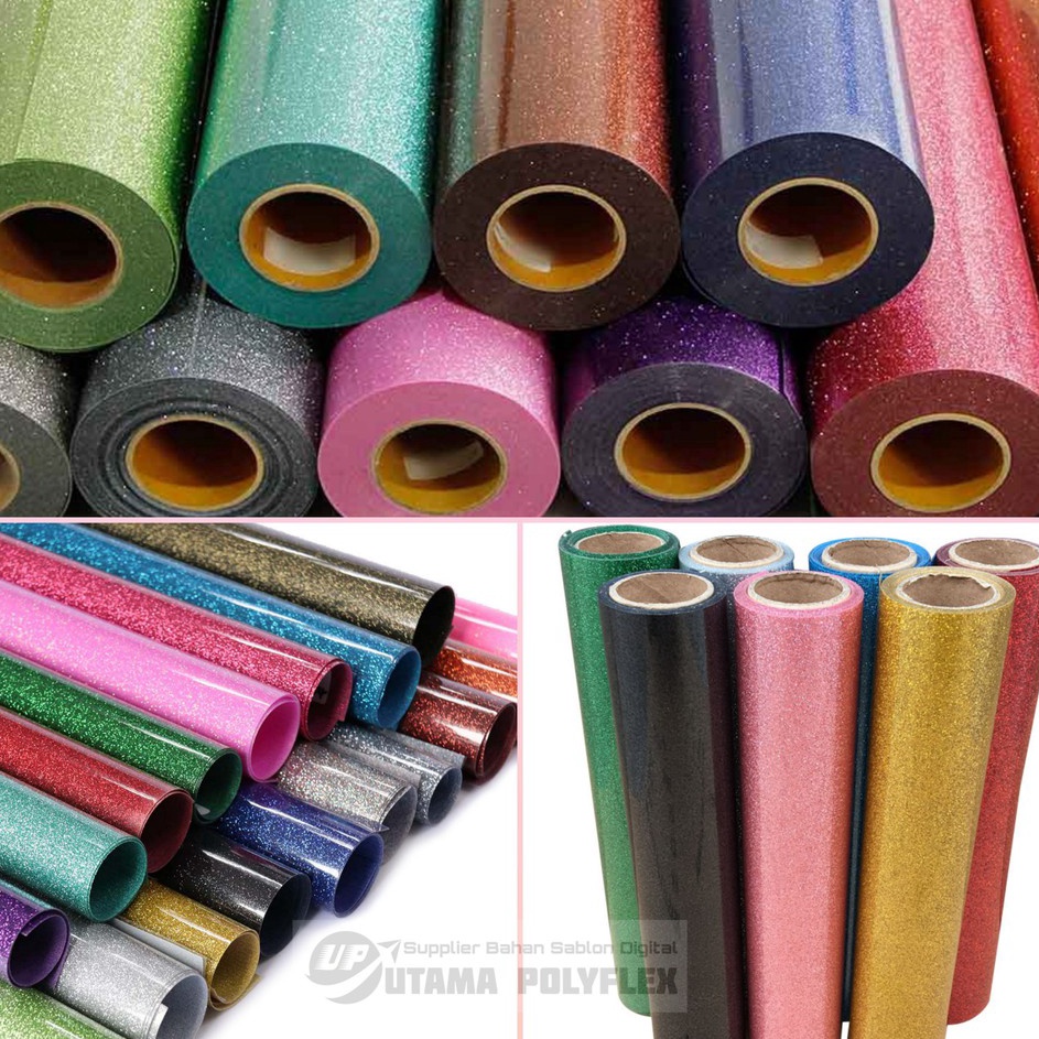 

Ramah Lingkungan Polyflex Glitter Premium Quality Polyflek Korea Poliflex