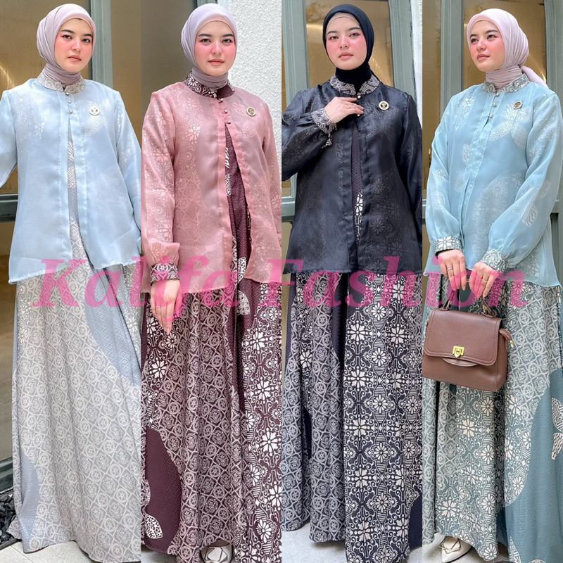 ABIBAH DRESS 2IN1 by HK DERMAWAN / DRESS PESTA / DRESS BATIK / GAMIS SYARI BRANDED / GAMIS SYARI