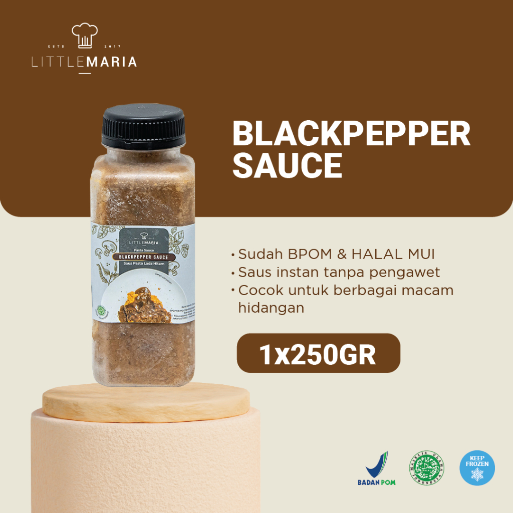 

LittleMaria Blackpepper Sauce/Saus Lada Hitam 250g