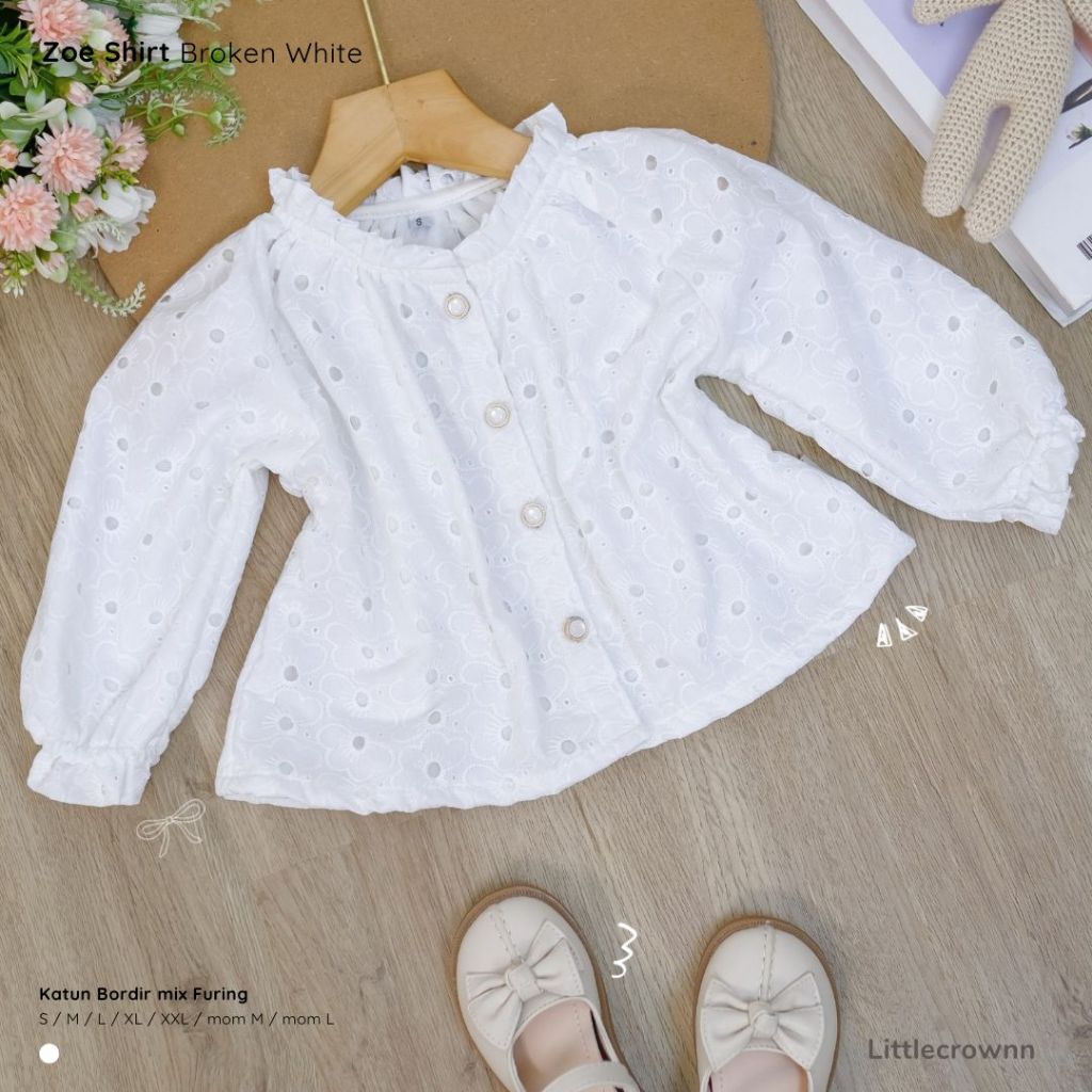 Littlecrownn - Zoe Top | Atasan Brukat  | Baju Anak Perempuan | Atasan Couple Anak Perempuan dan Ibu