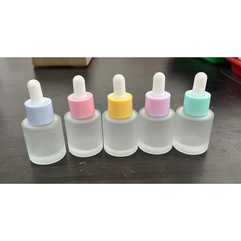 20ml  Botol Pipet Kaca Frosted Warna Pastel Botol Serum tebal