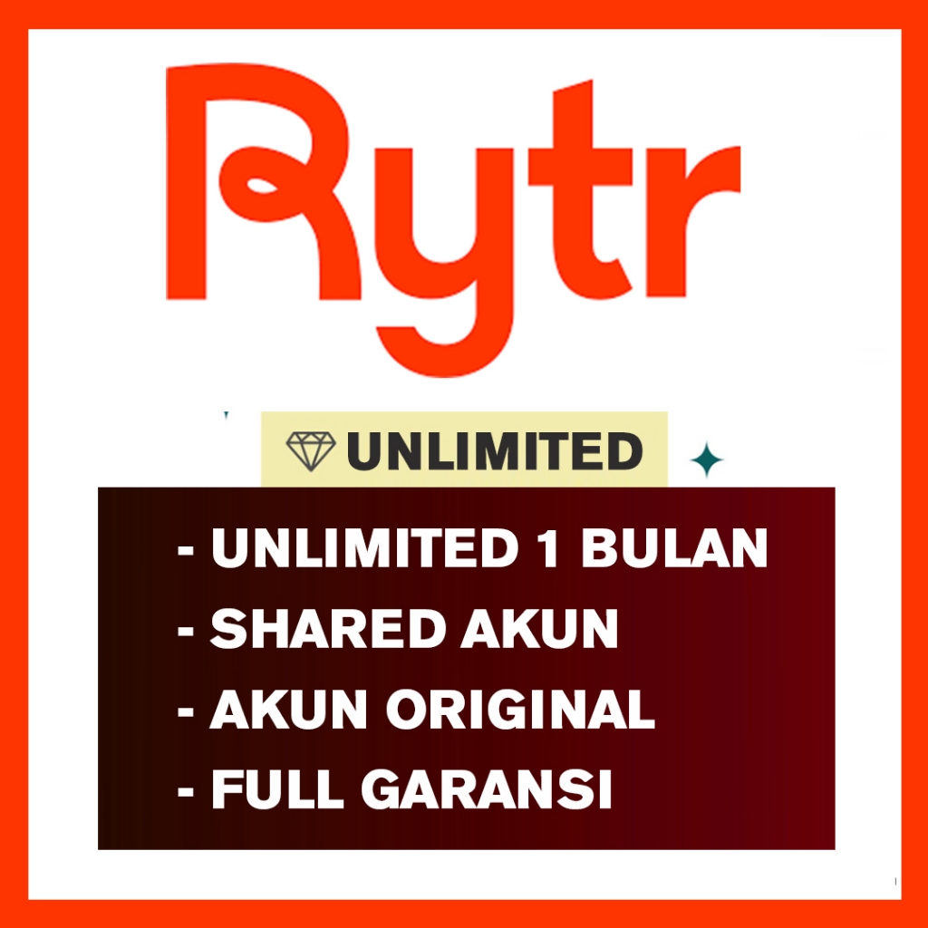 Rytr.me Ai Unlimited 1 Bulan (Shared Akun)