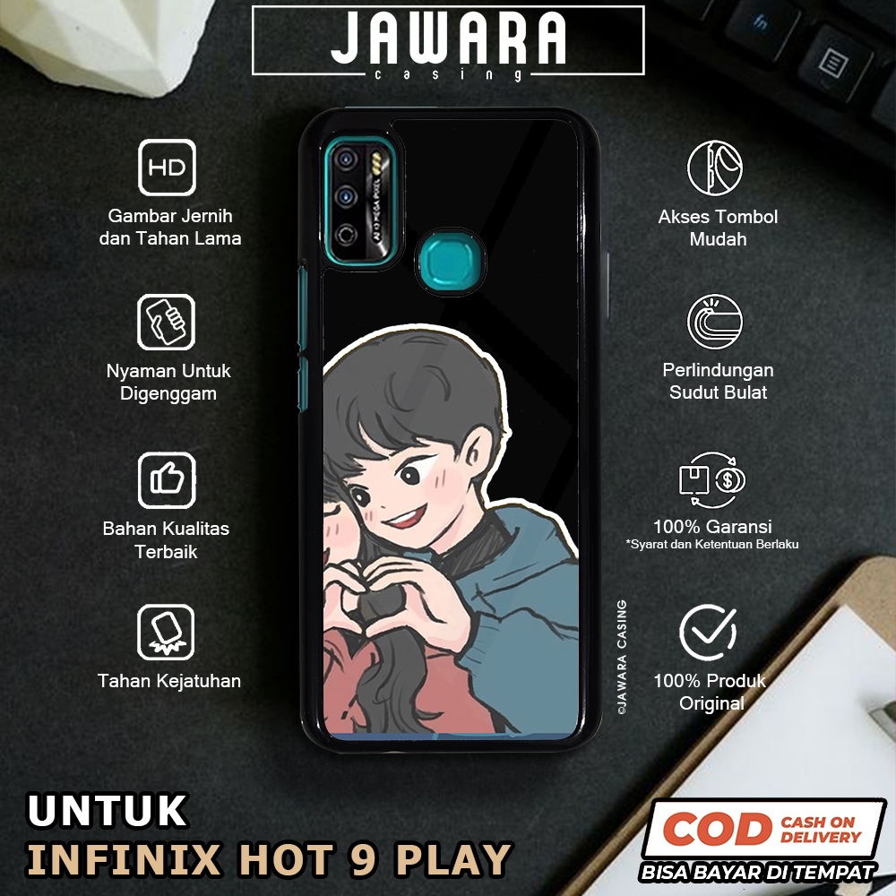 Case Infinix Hot 9 Play Casing Infinix Hot 9 Play [COUPLE] Premium Glossy Case Hp Infinix Jawara Cas