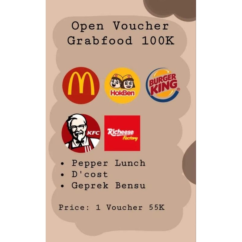 

Voucher Makanan 100rb