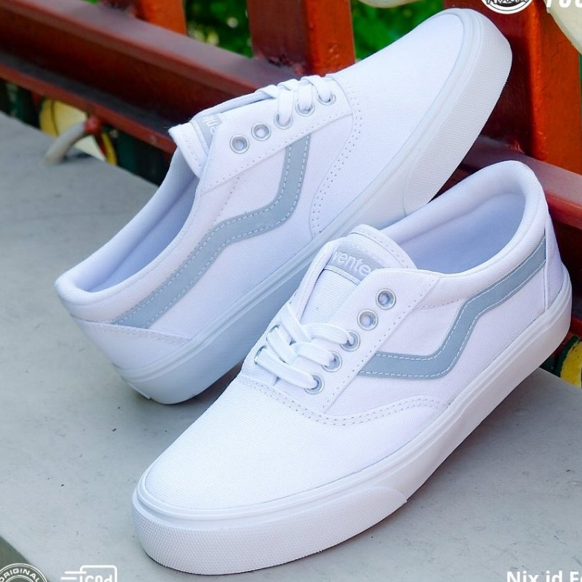 Sepatu Ventela distro white putih 37 - 44 sneakers casual pria wanita vantela original