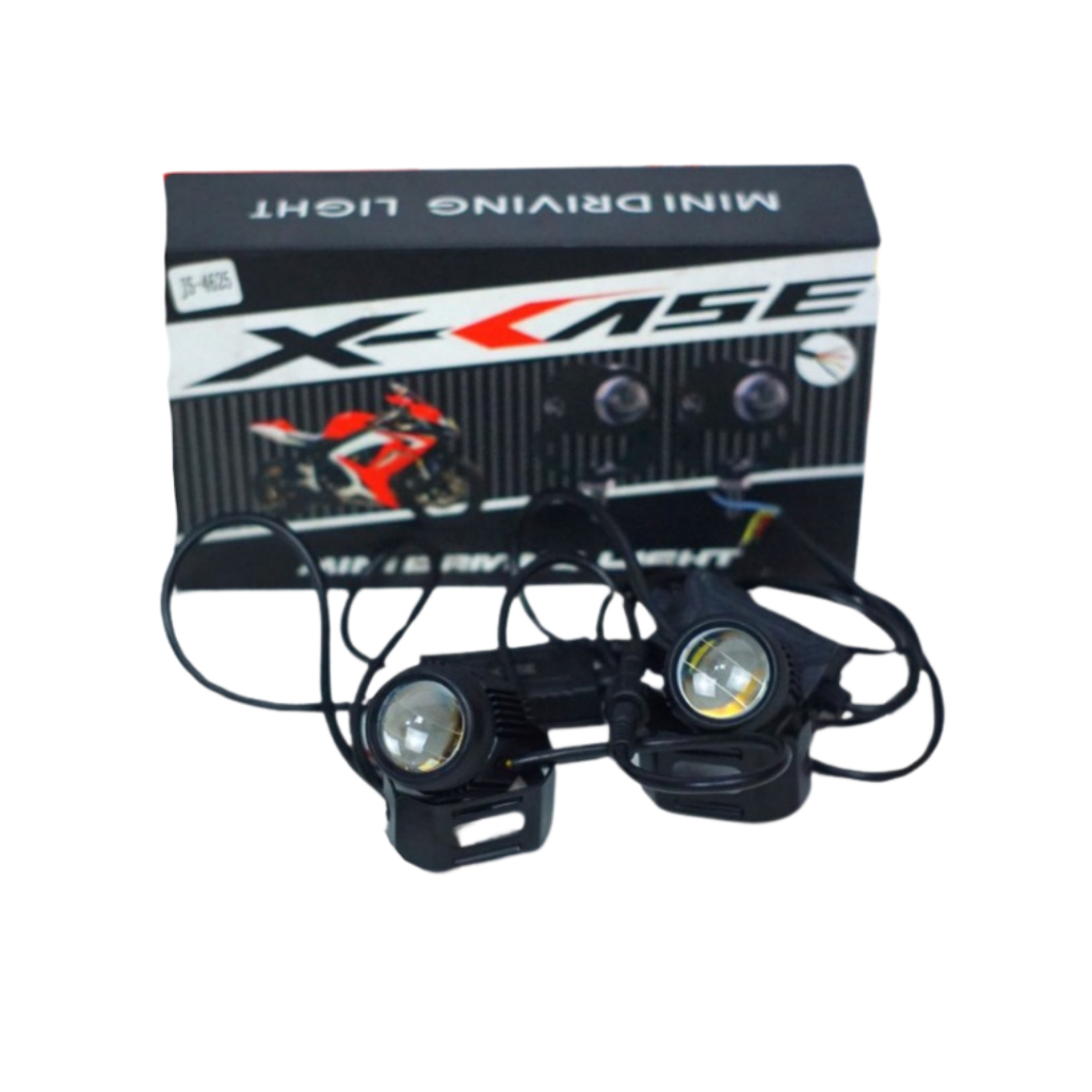 X-Case Lampu 4625 Tembak Sorot Laser Plus Bracket Lampu Tembak Sorot Kabut Motor Mobil Universal