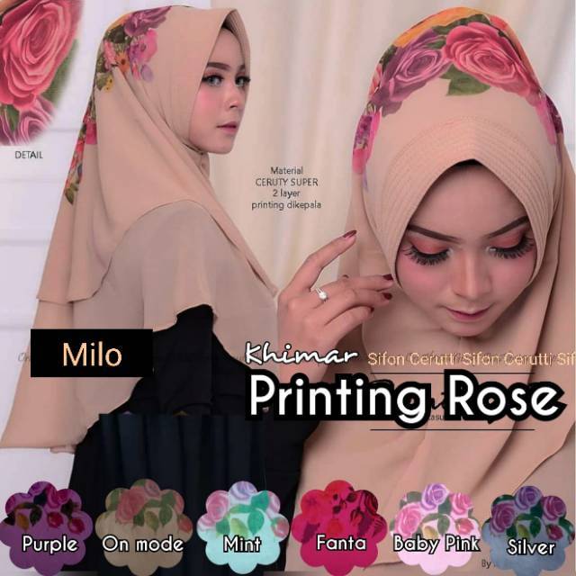 Sale Khimar Instan Motif 2 Layer Murah