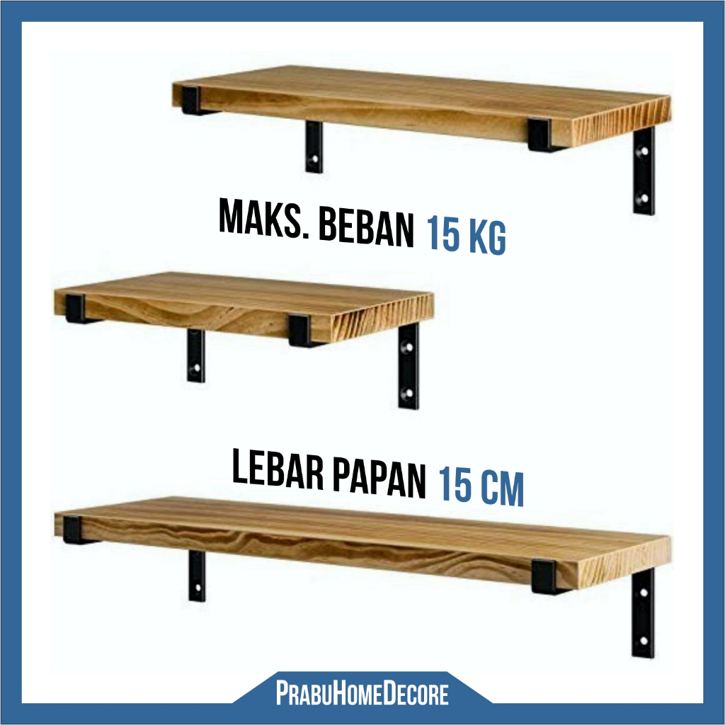 Gantungan Rak Dinding Ambalan Kayu Panjang 35cm, Dekorasi Rumah, Rak Penyimpanan Set Dapur Kamar, Ra