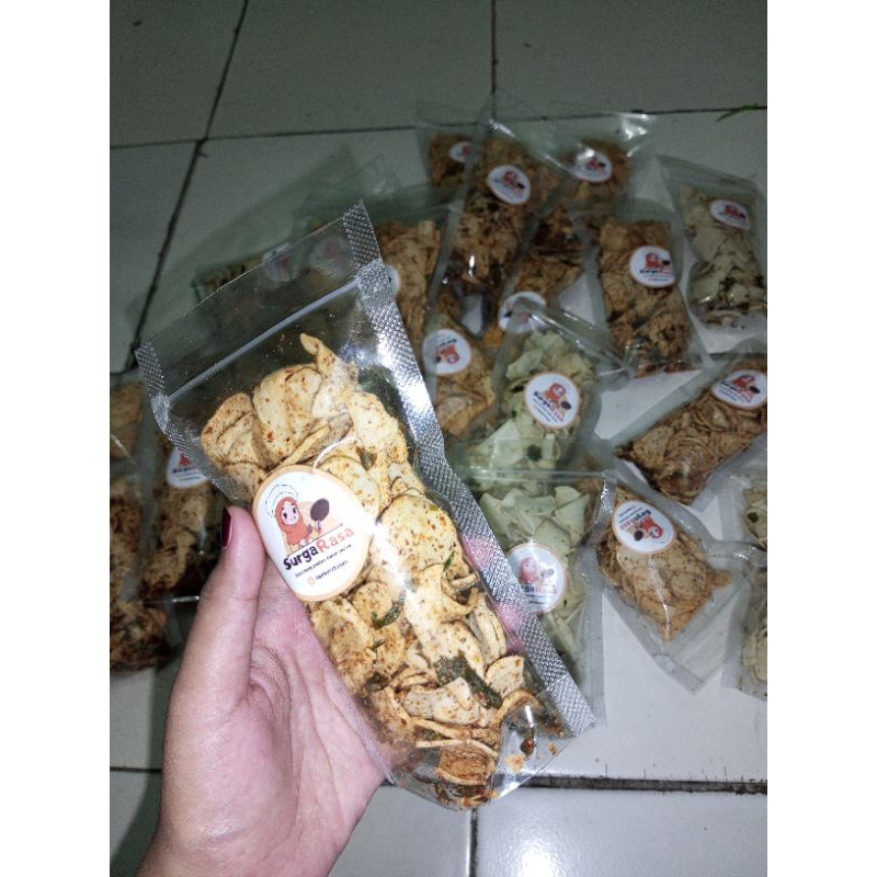 

SugaRasa / Basreng Pedas / Basreng Daun jeruk / Kripik Basreng / 60 gram