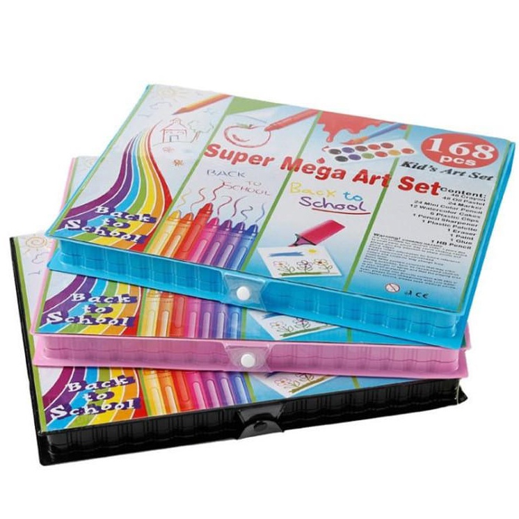 

Produk HZ Crayon Set 168pcs Krayon Mewarnai Anak 168pcs Pensil Warna Set 168pcs