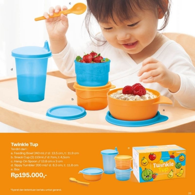 twinkle tup Tupperware twinkle tup baby Tupperware with box asli
