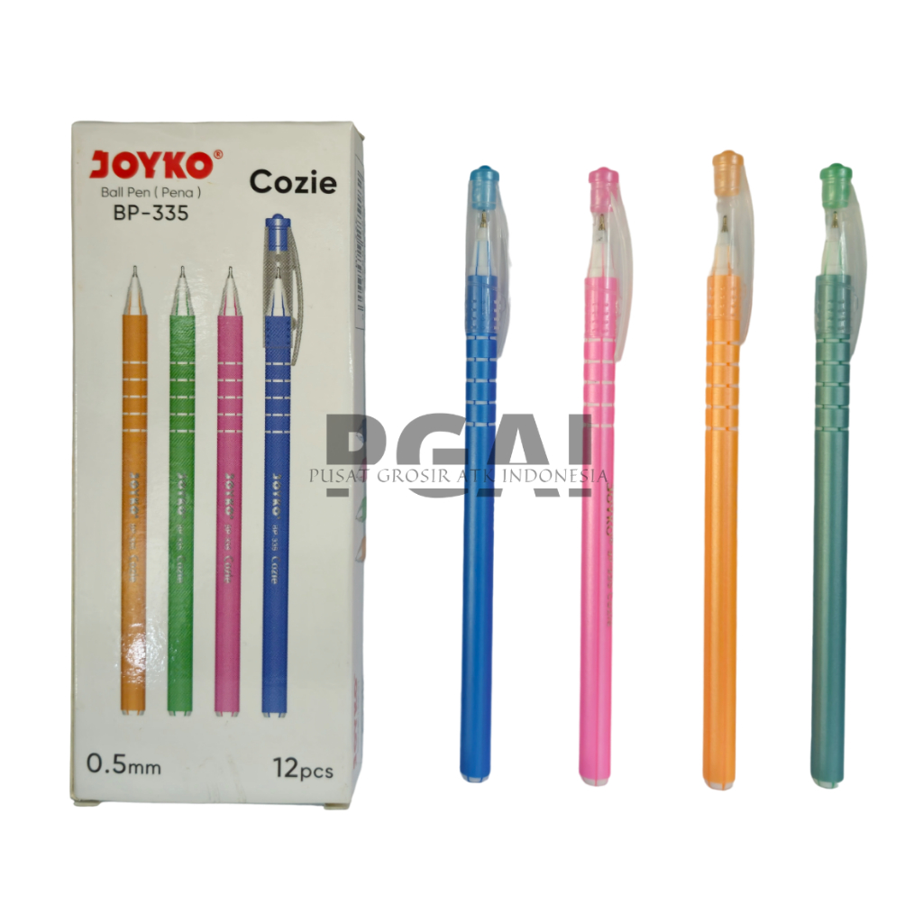 

BOLPOIN PULPEN BALL PEN PENA JOYKO BP-335 COZIE 0.5 MM 1 PACK ISI 12 PCS STATIONERY