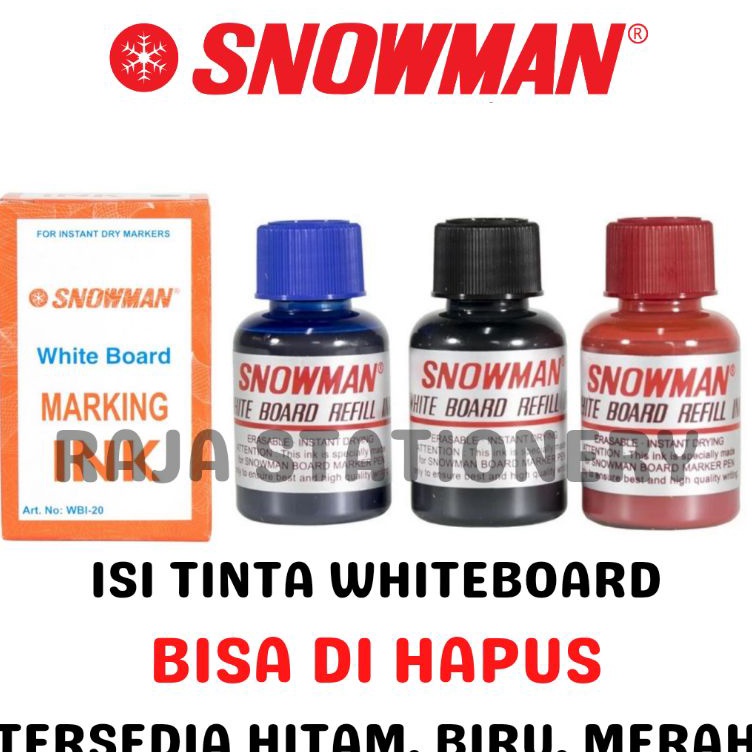 

Ramah Lingkungan Snowman REFILL Whiteboard Marker ISI Tinta Spidol Snowman Whiteboard