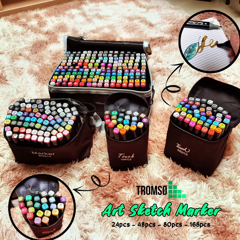 

Tromso Art Sketch Marker Spidol Gambar Dua Sisi 24 48 8 168 pcs