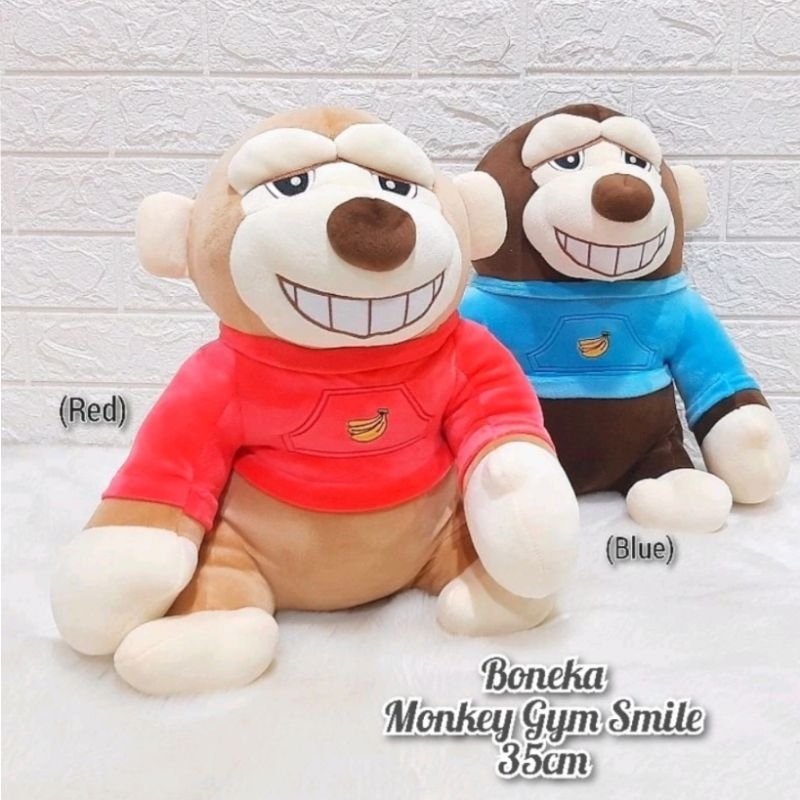 Boneka Animal Hewan Monkey Monyet Gym Smile Mallow Brand Seulgi Original Big Eyes