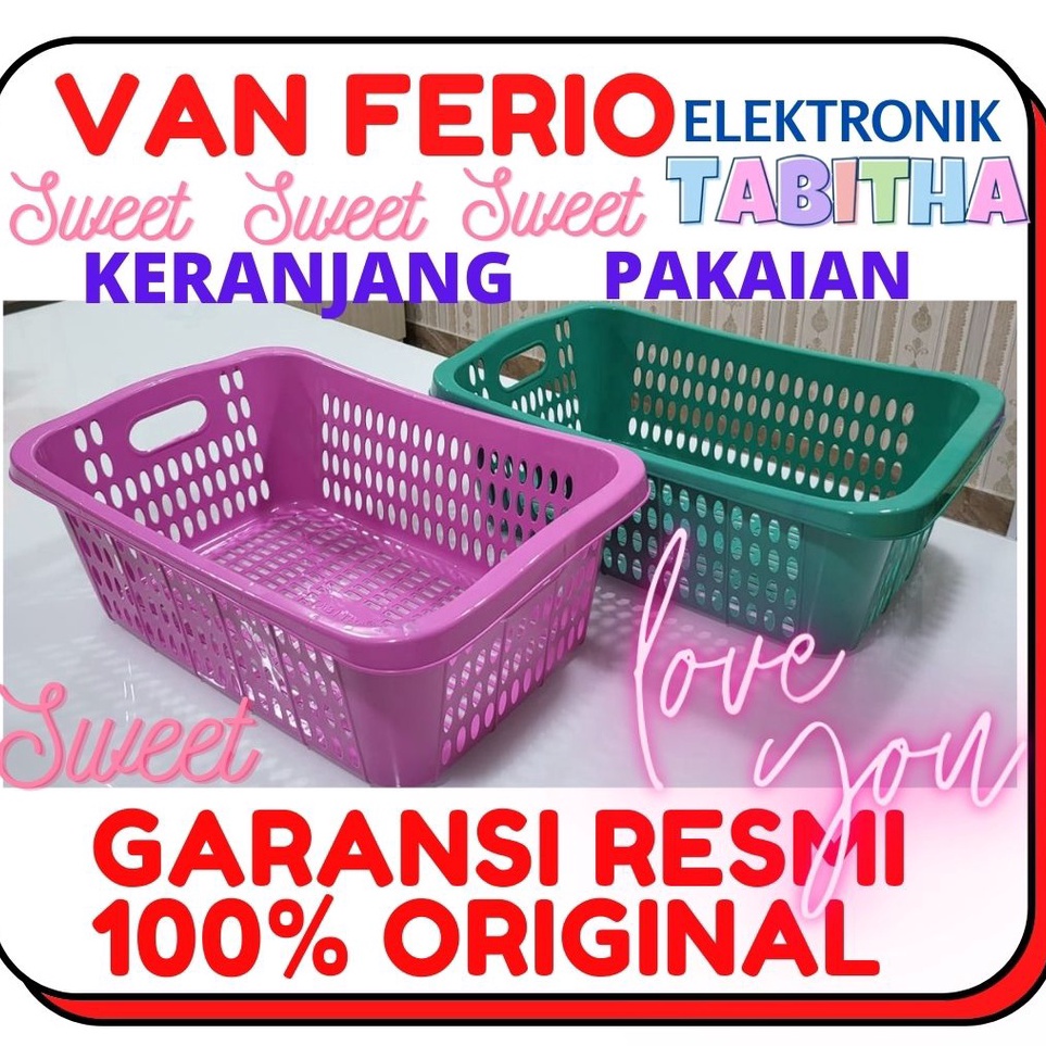Promo Keranjang Pakaian  Baju Plastik Segi TABITHA Medium Laundry Basket