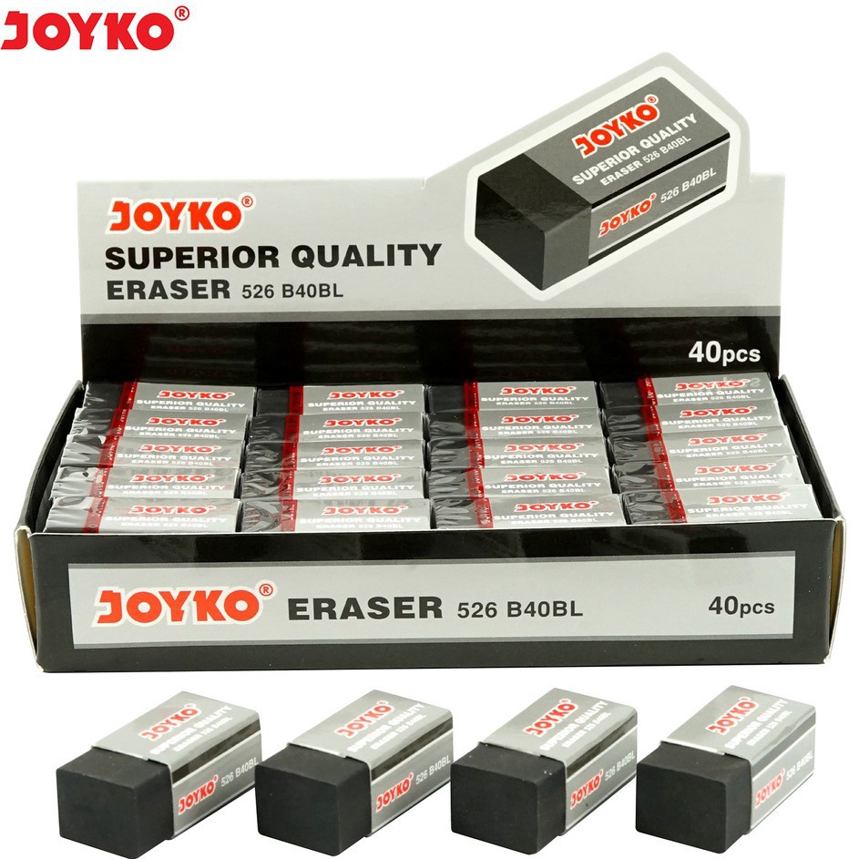 

Eksklusif BOX 4PCS Eraser Penghapus Joyko 526B4BL