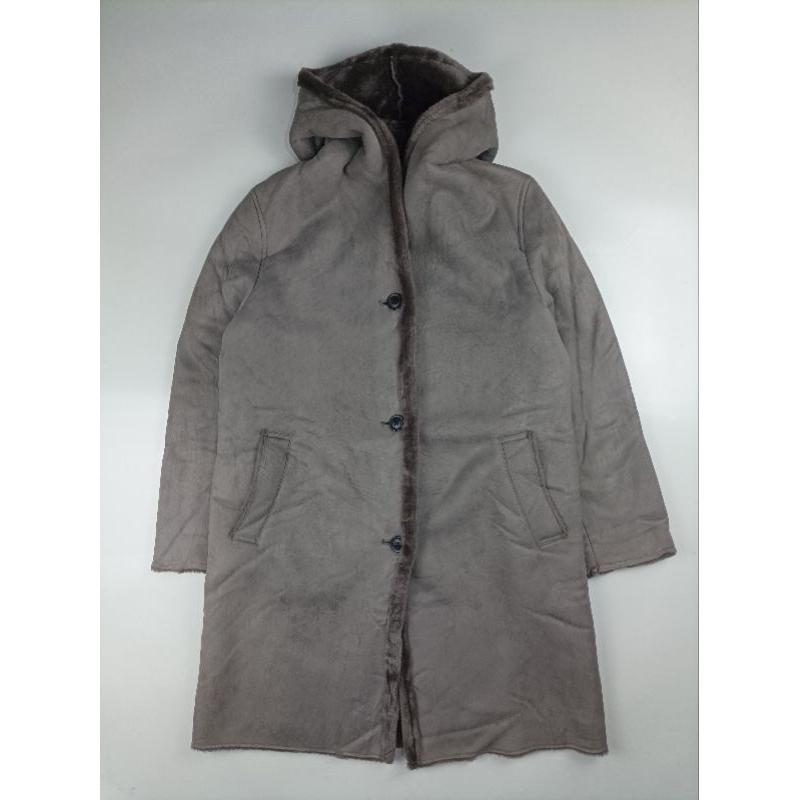 Uniqlo suede winter coat wanita 023