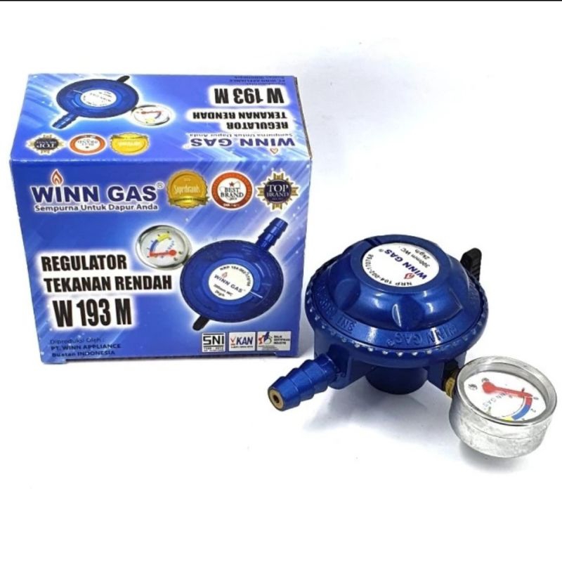Regulator win gas W 193 M/ Regulator kompor gas tekanan rendah win gas SNI
