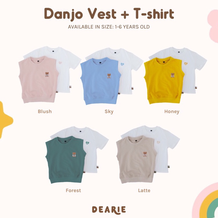 Best Terlaris DEARIE  Danjo Vest  Tshirt  baju atasan outer rompi anak